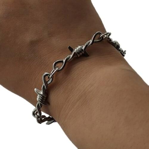 Punk Unisex Alloy Charm Bracelet Personality Bracelets Hip Hop Pulseras Hombre Gothic Femme Pulsera Men Jewelry