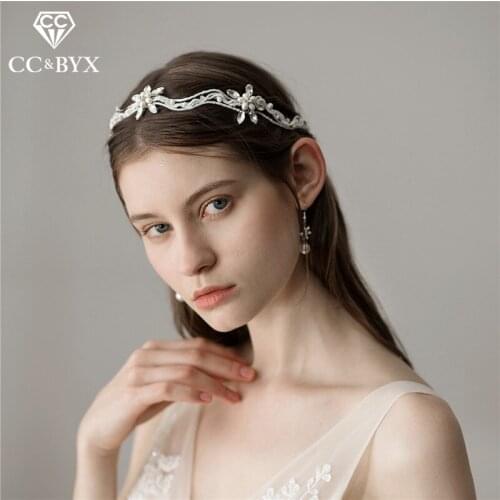 CC wedding jewelry hairbands headbands freshwater pearls exquisite engagement hair accessories for bridal crystal elegant O336