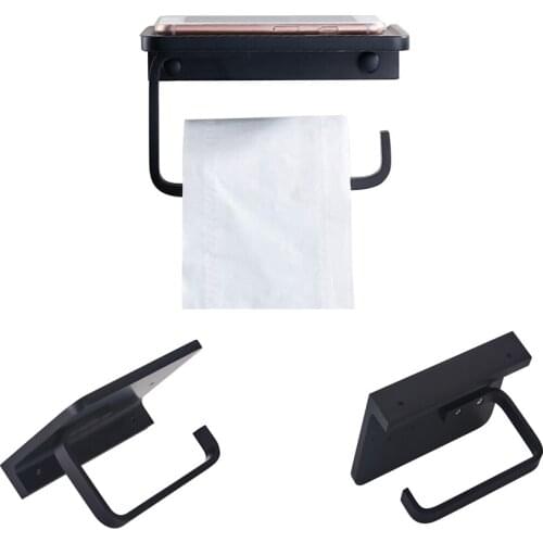 Toilet Paper Holder Bathroom Toilet Roll Holder For Roll Paper Towel Square Bathroom Accessories Mobile Phone Towel Holder