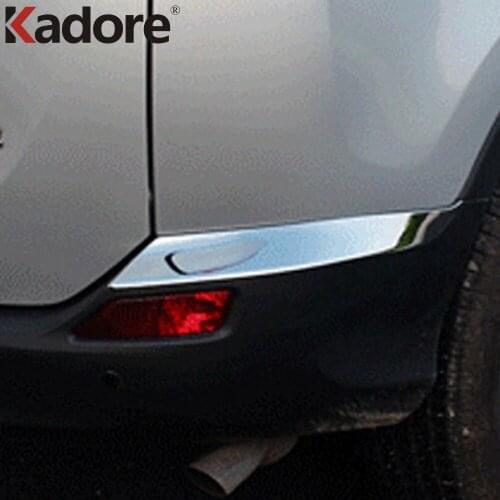 For Toyota RAV4 RAV 4 2016 2017 ABS Chrome Rear Corner Bumpers Strips Rear Foglight Eyelid chafing strip Cover Trim Styling