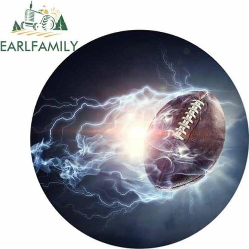 EARLFAMILY 13cm x 12.9cm For Football Car Stickers And Decals Motorcycle Repair Decal Windshield Air Conditioner Decoration