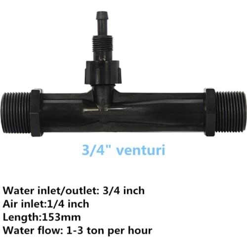 3/4" Ozonne PVDF Venturi injector, Ozone mixer, Ozone Generator aerator parts