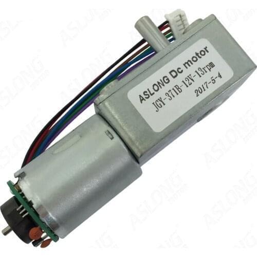 JGY-370B-QC DC geared motor encoder encoder disk worm self-locking deceleration miniature motor 4RPM-115RPM