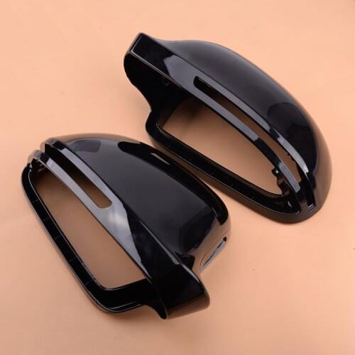 8T0 857 527 4F0 857 527 8T0 857 528 1Pair Side Wing Rearview Mirror Cover Cap Casing Fit for AUDI A3 A4 A5 A6 With Side Assist