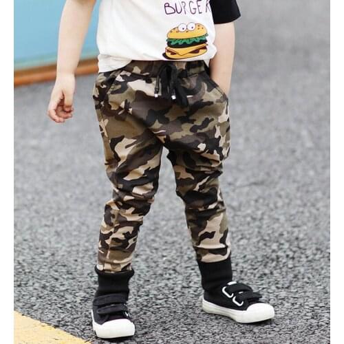 Hot Sale New 2018 children pants harem pants kids new camouflage style fashion trousers boys Big Crotch stripe hip hop Pants