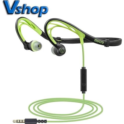 Mucro ML233 Foldable Wired Running Sports Headphones Night Neckband in-Ear Stereo Earphones