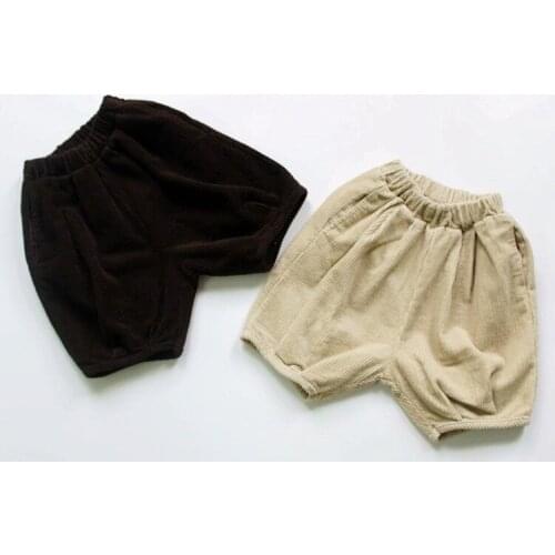 2020 Autumn New Korean Style Toddlers Kids Corduroy Calf-length Pants Loose Casual Unisex Children Lantern Trousers