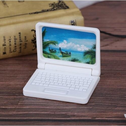 New Creative Gift Doll house Miniature Modern Computer Furniture For Children Toy Furniture for Dolls laptop computer Random