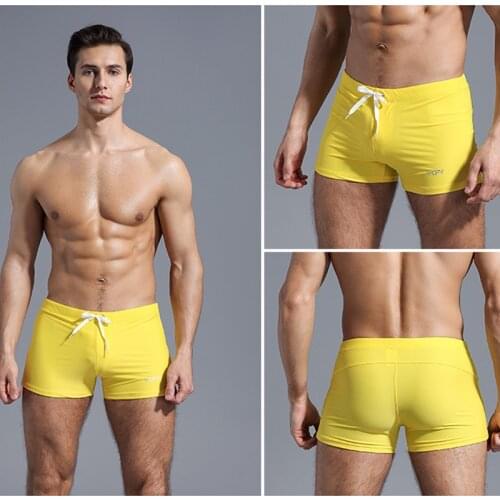 Soild color man board surfing swimming trunks swimsuits men swimwear beachwear sexy pool swim briefs shorts bikini bathing suits