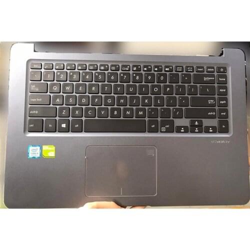 JIANGLUN Used For Asus S510U Palmrest With US Layout Keyboard with Touchpad Gray Color