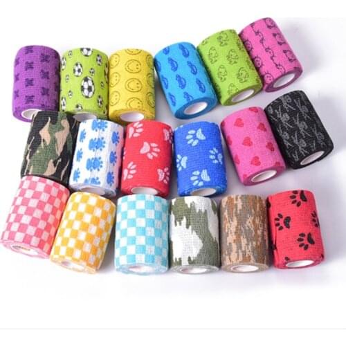 Self-adhesive Elastic Bandage for Pet Dog Cat Bandage Leg Cover Protector Strap Medical Bandage Non-woven Cohesive Bandage