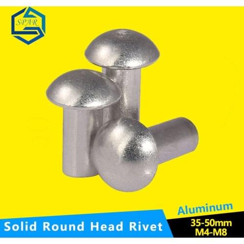 GB867 [M4-M8] Aluminum Solid Round Head Rivet Alloy Self-plugging Rivet Lengthen