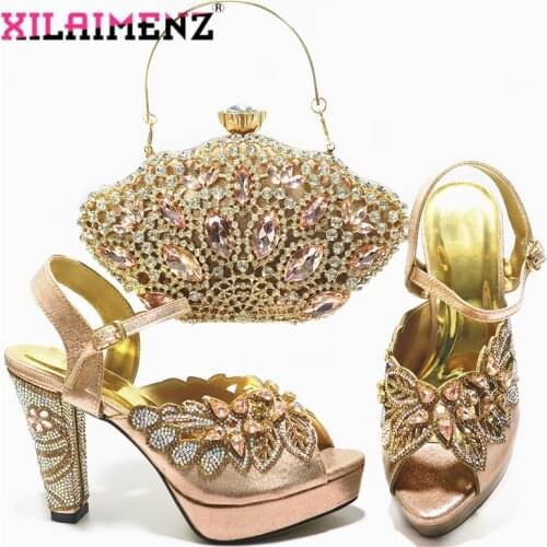 Champagne Color Slingbacks Sandals with Platform Super High Heels Pumps Decorate with Rhinestong for Wedding Dress