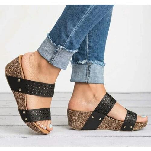 Wedges Shoes Women High Heels Sandals Summer Shoes Flop Chaussures Femme Platform Sandals 2020 657