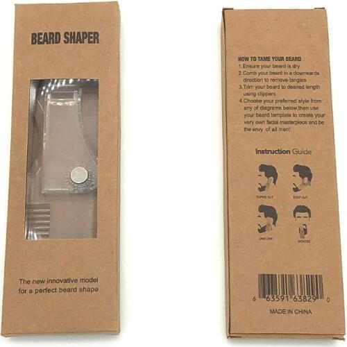 Y1UF Beard Styling Template Stencil Hair Beard Comb for Men Lightweight and Flexible Fits All-In-One Beard Shaping Tool