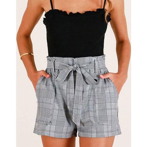 Womens Shorts Ladies Stripe Pocket Loose Hot Lady Summer Beach High Waist Shorts Femme Trousers Fashion Shorts Женские Шорты