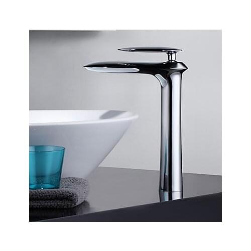 Cold And Hot Water Mixer Tap UFO Fashion Design Solid Brass Chrome Bathroom Basin Faucet BF088-A