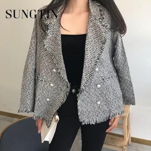 Женские твидовые пиджаки Sungtin China At AliExpress