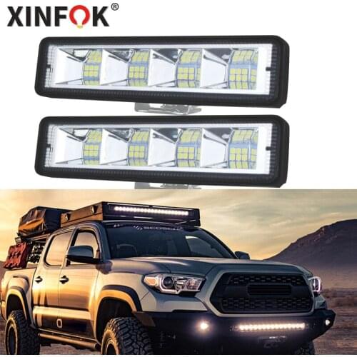 72W 5.7x1Inch Led Work Light 12V 24V Led Beams 4x4 Car Led Bar Offroad Flood Spot Light For SUV Accessories Lamp