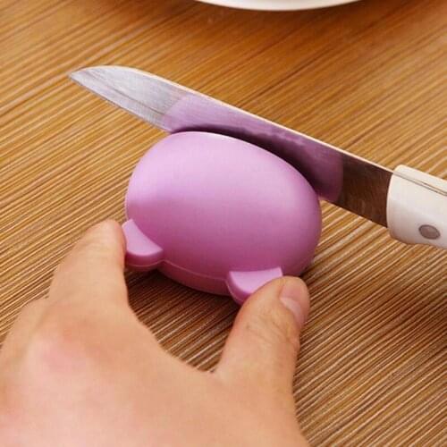 Whetstone Knife Grinding Mill Kitchen Gadgets 1 Pc Multifunction Cartoon Design Knife Sharpener Mini Grindstone