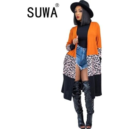 2021 New Trendy Leopard Camouflage Jackets for Women Plus Size Fashion Full Sleeve Outwear Clothing Casual Vintage Oversize Top