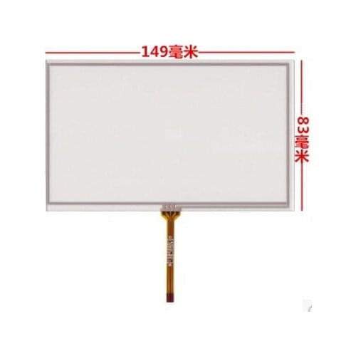 10pcs/lot 149*83 mm new 6.1 inch GPS vehicle-mounted navigation resistive handwritten touch screen