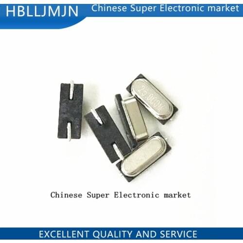 10PCS SMD HC-49S 25MHz 25.000 mhz 20ppm 20pF quartz resonator crystal