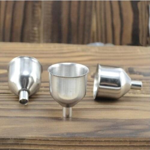 100PCS/ bag stainless steel hip flask funnel, stainless steel funnel/mini funnel Outdoors household goods Wholesale BJJ322