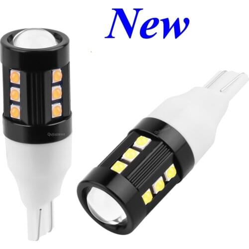 2PCS T15 W16W WY16W Super Bright 1200Lm LED Car Tail Brake Bulbs Turn Signals Auto Rear Reverse Lamps Daytime Running Lights