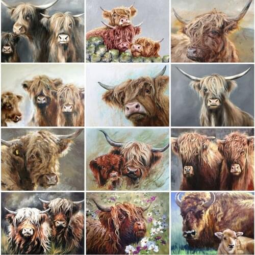 EverShine Diamond Painting Yak Cow Diamond Embroidery Animal Mosaic Full Square Cross Stitch Rhinestones DIY Handmade Gift