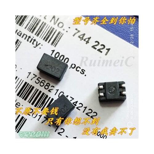 Free Shipping For All 10PCS 744221 WE.202 SMD Patch Common Mode Choke Filter 9X6X5MM WE-SL2 2x2000uH 2.2MH 500mA