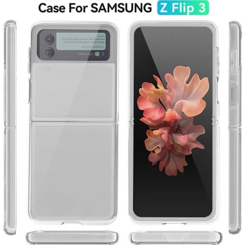 Case For Samsung Galaxy Z Flip 3 5G Slim 1.5MM Soft Transparent High Clear TPU+PC Phone Cases For Galaxy Z Flip 3 ZFlip Flip3