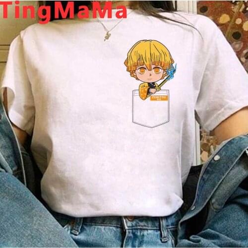 Demon Slayer Kimetsu No Yaiba Tanjirou Kamado male kawaii casual plus size couple t-shirt clothes harajuku kawaii tumblr