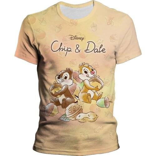 T Shirt Women Fashion Harajuku Tops Short Sleeve Cute 3D Print Chip and Dale T-Shirts Leisure Tee Casual Ladies Dropship