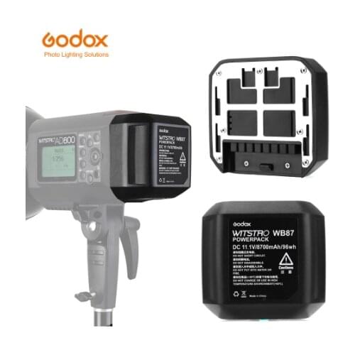 Godox WB87 Original Battery Pack 11.1V 8700mAh for AD600 AD600B AD600BM AD600M Flashes