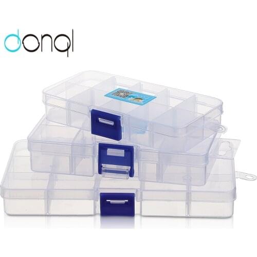 DONQL Lure Box for Fishing Baits Hooks Transparent Plastic Storage Box Carp Fishing Tackle Accessories Compartment Box