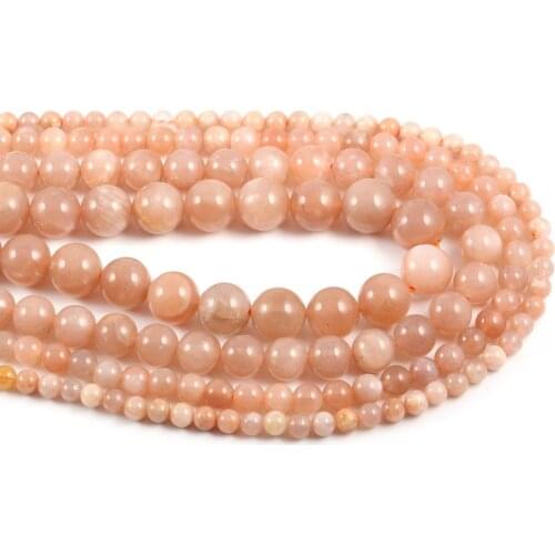 High Quality A Round Sun Stone Beads DIY Necklace Bracelet Loose Spacer Sunstone For Jewelry Making 4/6/8/10mm 15'' Wholesale