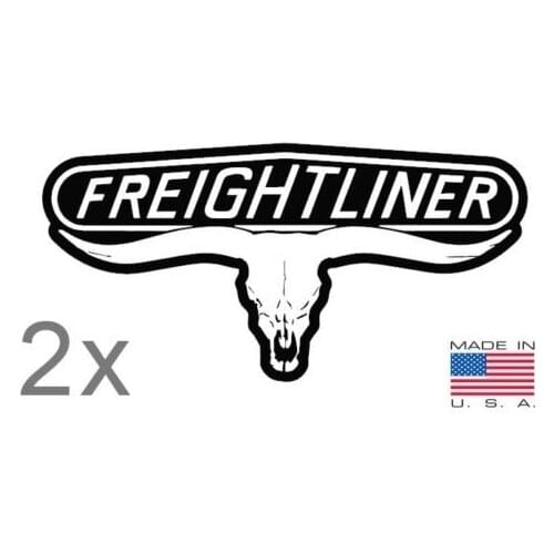 For (2Pcs) Two 8" x 4" Freightliner style decals stickers Semi Tractor Freightliner
