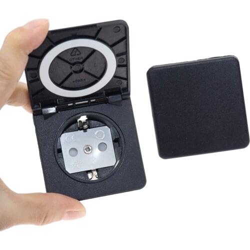 Germany Waterproof Industrial Socket AC Power Socket AU Concealed Plug Electrical Waterproof Cover Power Connector Safety Socket