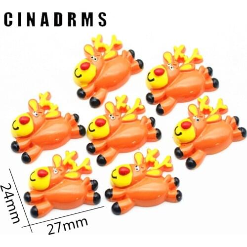 Christmas Selling|24mmX27mm Resin Christmas Elk Cabochons|FaltBack Reindeer Miniatures|Resin Christmas Scrapbooking