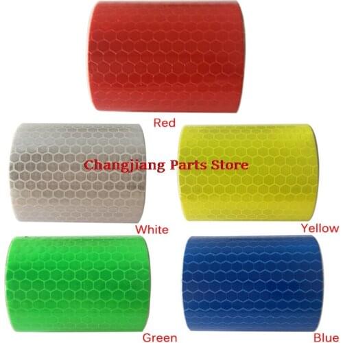 Self Adhesive Tape 5x100cm Waterproof Pure Color Reflect Light Safety Security Caution Reflective Tape Warning Tape Sticker