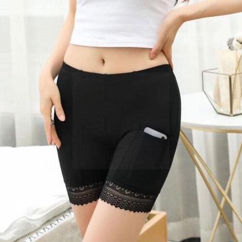 Safety Short Pants Women Soft Cotton Seamless Panties Underwear Shorts Silk Modal Breathable Skirt Summer Tight Under Ice Silk