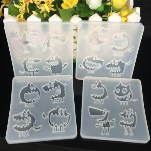 Cartoon Little Monster Silicone Molds For 3D Crafts Cake Decorating Tools Fondant Chocolate Molds Sugarpaste Bakeware
