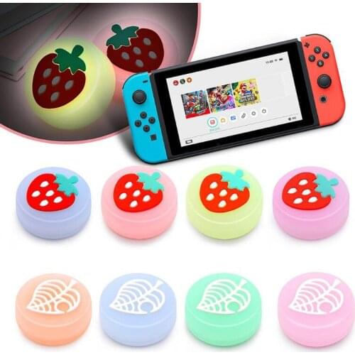 Glow Luminous Fruit Thumb Stick Grip Cap Joystick Cover For Nintendo Switch NS Lite Joy-Con Controller Nintend Thumbstick Case