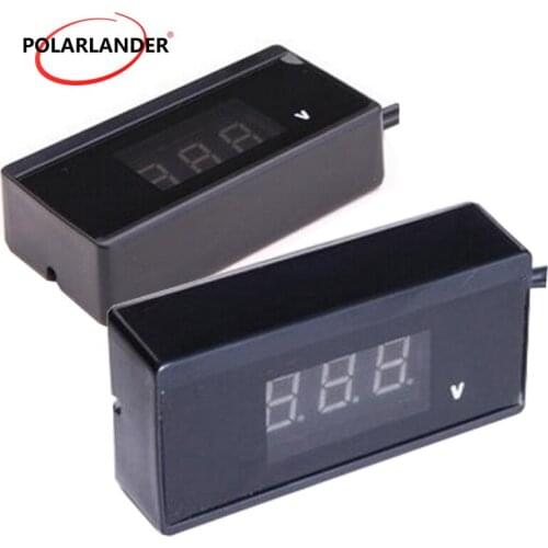 External Temperature Sensor 12V 24V Mini Auto Digital LED Voltmeter Car Voltage Gauge bettery tester with cigarette plug