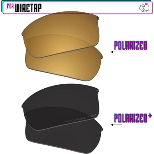 EZReplace Polarized Replacement Lenses for - Oakley WireTap Sunglasses - BlackPPlus-GunmetalP