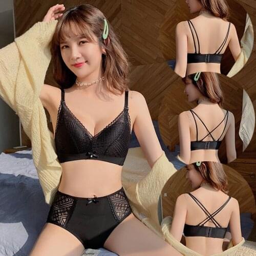 2021 New Mid Thin Cup Womens Underwear Without Steel Ring Gathered Adjustment Girl Sexy Fashion Bra M008