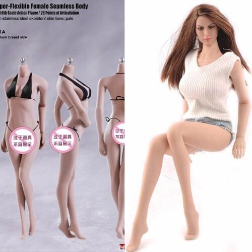 1/6 Scale Sexy Seamless Body TBLeague Female Body Pale Color Stainless Steel Skeleton Action Figure DollS For KT004 Head Sculpt