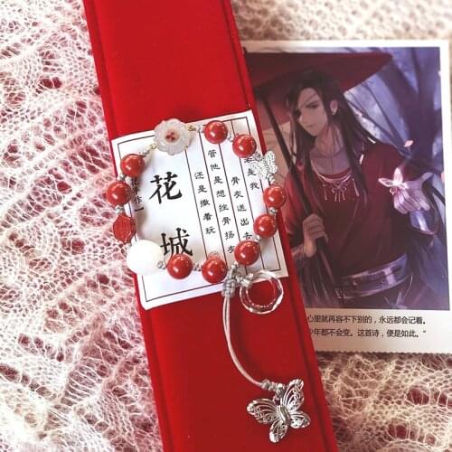 Anime Tian Guan Ci Fu Hua Cheng Bone Ash Antiquity Bracelets 925 Silver Rope Chain Jewelry Wristband Accessories Birthday Gifts