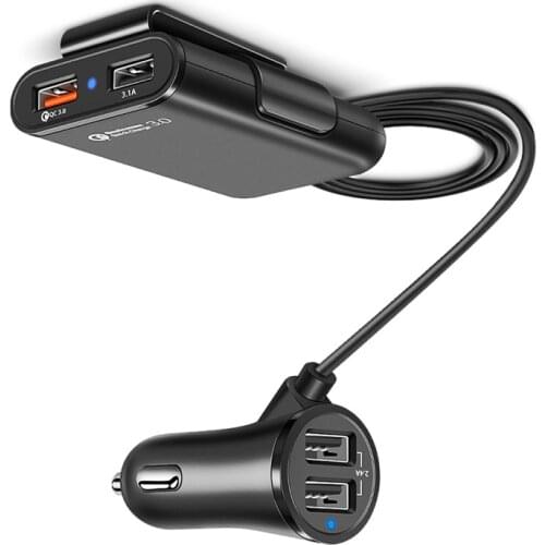 4 USB Port Car Charger Quick Charge QC3.0 2.4A 3.1A Mobile Phone Universa Fast Charger Car Lighter Slot charging for iPhone X 8P